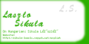 laszlo sikula business card